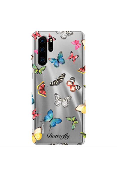 Other Huawei P30 Pro Mixed Butterflys Transparent Silicone TPU Θήκη