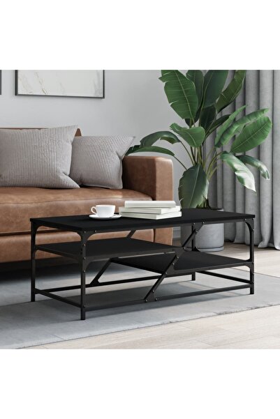 vidaxl Τραπεζάκι Σαλονιού Μαύρο 100 x 49 x 40 εκ. από Επεξεργ. Ξύλο