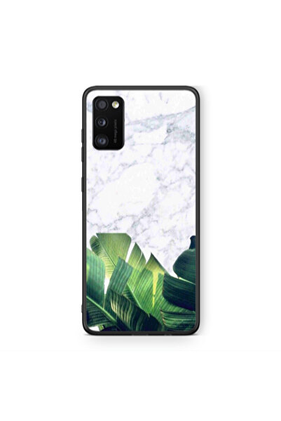 Other Samsung A41 Marble Laves Black Glossy Θήκη