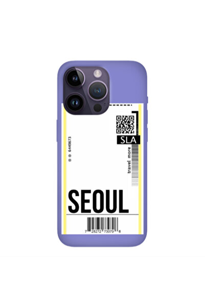 Other Apple iPhone 14 Pro Seoul Travel More Purple Colored Silicone TPU Θήκη