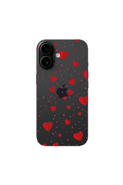 Other Apple Iphone 16 plus Dot hearts Transparent Silicone TPU Θήκη