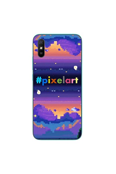 OEM Калъф, съвместим с Xiaomi Redmi 9A, силиконов гел TPU, с шарка Пикселен а...