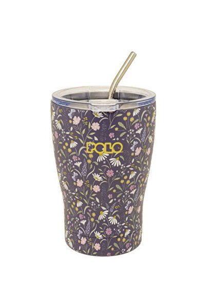 Polo Κούπα-Θερμός Καφέ 350ml Μωβ Λουλούδια