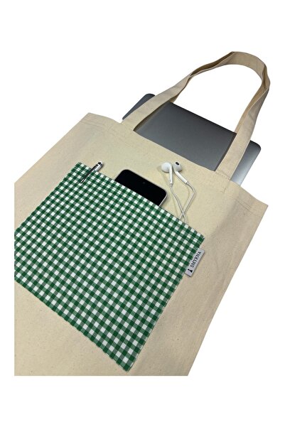 Smyrna Tote Bag with Pockets, Casual Tote Bag, Beach Bag, 100% Cotton Thick R...