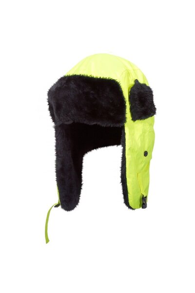 Lahti Pro Foldable fur hat with ears / green