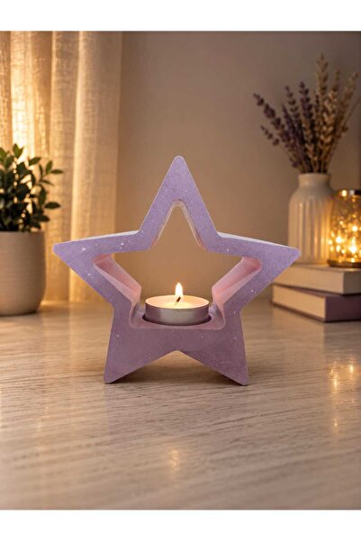 Ceku Home Renkli Yıldız Mumluk Biblo