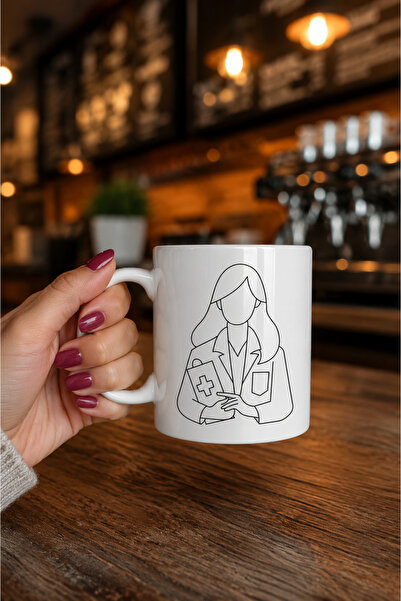 chic crazze Porcelain Mug with Female Doctor Theme, Special Gift Mug for Heal...