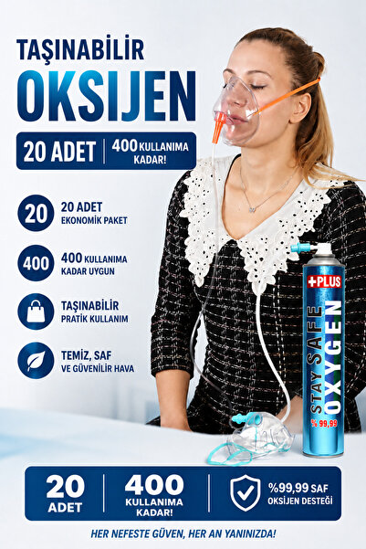 Blooming Plus TAŞINABİLİR OKSİJEN 20'li PAKET - 1 Adette 400 KULLANIMA KADAR