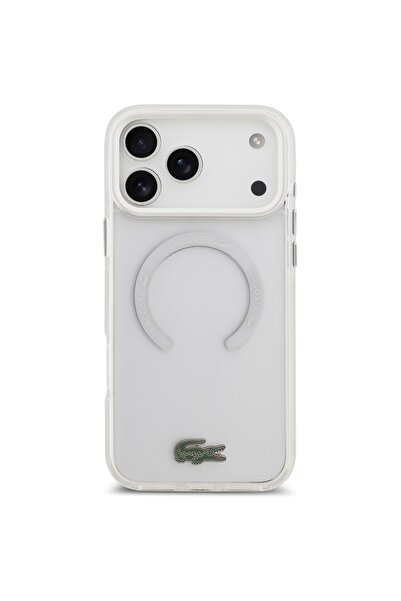 Lacoste Husă antișoc MagSafe pentru iPhone 17 Pro Max Albă