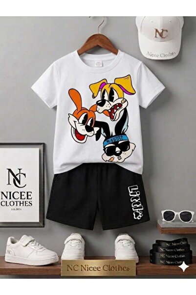 NC Nicee Clothes LETNJA DEČJA MAJICA I KRATKE HLAČE UNISEKS (3-DELNI IZRAVAN ...