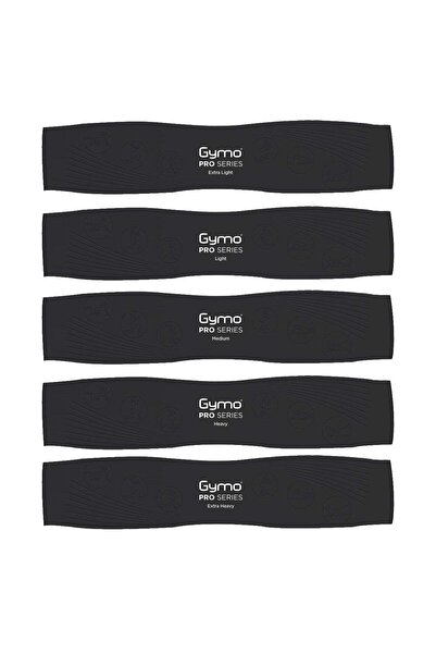 Gymo Pro Series Çantalı Direnç Bandı Fitness Pilates Esnetme Lastiği 5'li Set...