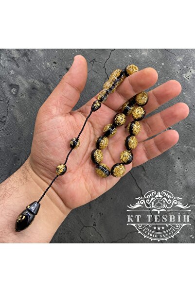 Kttesbihaksesuar 13x16 mm. SERTİFİKALI GOLDEN ROSARY UÇAK CAMI ALTIN VARAKLI ...