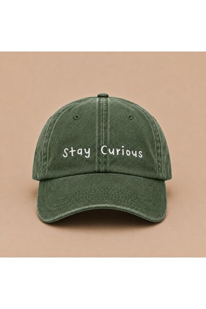 WeavedCo Stay Curious (Stay Curious) Written Vintage Washed Hat