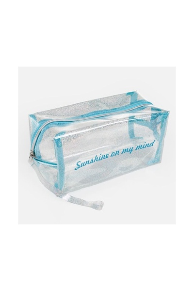 OEM Portfard de Vară turcoaz transparent din PVC, Organizator Cosmetice și Ac...