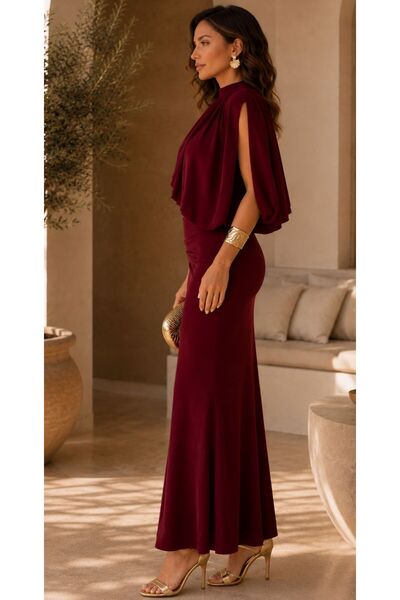 Rora Bordu One-Shoulder Draped Stylish Elegant Long Evening Dress / Event Dress