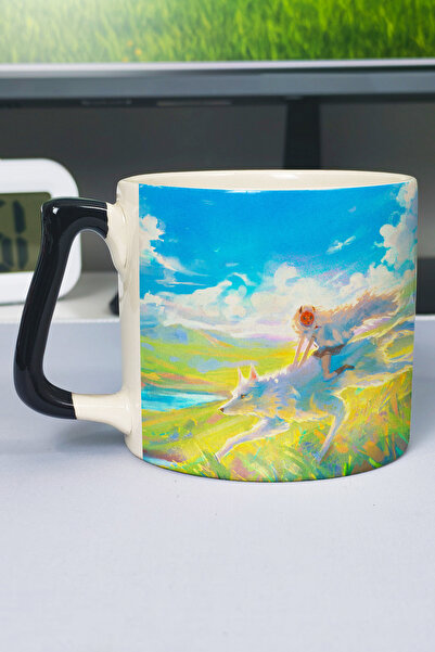 ZipZap Mononoke Hime Anime Printed Ceramic Luxury Mug (1 Piece) Custom Black ...