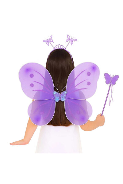 Bucuks Mey Import ®   Lilac Purple Butterfly Girl Set – 50 cm Butterfly Wing,...
