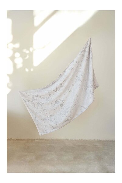 LC Waikiki Nevavm Farkıyla Marble 100% Cotton Jacquard Bath Towel 70X140 cm Gray