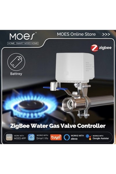 MOES Valva de control inteligenta al scurgerilor de apa si gaz Smartlife, Tuya,