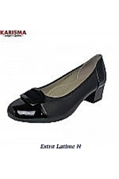 Karisma Pantofi eleganți de damă cu toc înalt, negri, combinați, cu calapod e...