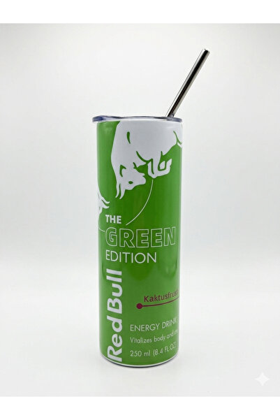 HOLOL 600ml Redbull Green Design Insulated Thermal Cup Redbullgreen Tumbler