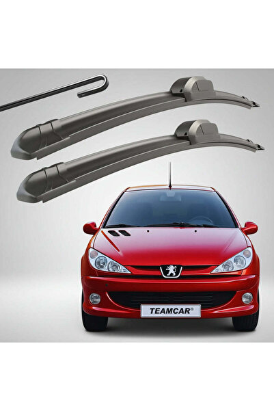 TEAMCAR Σετ 2 Επίπεδων Υαλοκαθαριστήρων Παρμπρίζ Ειδικά για Peugeot 206, 206+...