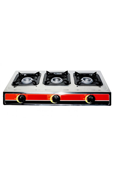 UNİBOX Portable cooking hob - stainless steel stove, 3 burners, LPG supply, 7...