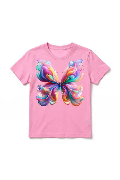 URBANTRENDSTORE Butterfly Printed Unisex Girls' Boys' Cycling Round Neck Basi...