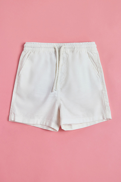 R&B Solid Shorts with Drawstring Waist