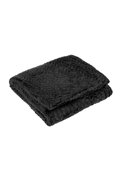 OEM Pătură decorativă pentru fotoliu și canapea, Textil, Negru, 160 x 130, Îm...