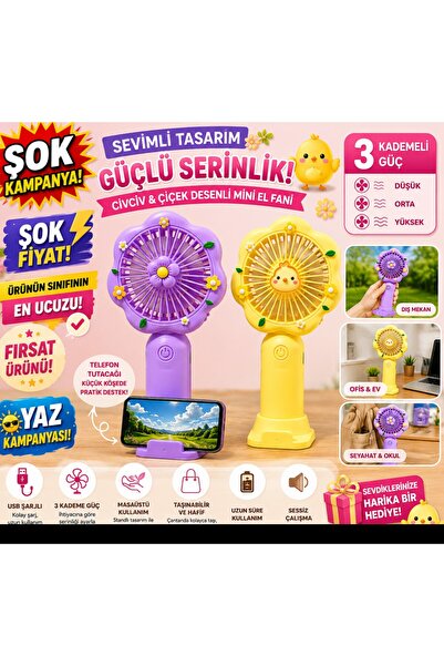 Fan Özel Tasarımlı USB li Telefon Tutuculu mini