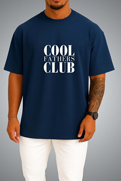 Bahriyeli Collection Oversize Cool Fathers Club Chest and Back Printed Unisex...