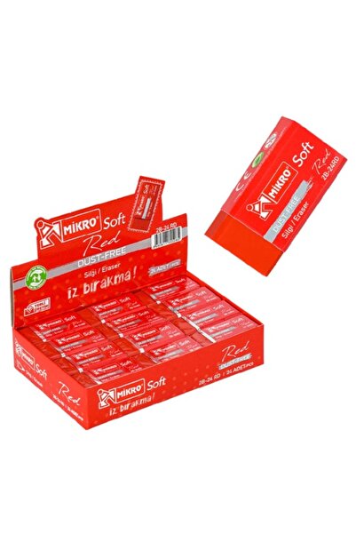 Mikro ممحاة ناعمة حمراء 2B-24Rd - 6 قطع