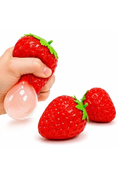 Zenorius Jucărie Squishy Căpșună 8cm, cu Gel Extensibil, Anti-Stres, Diferite...