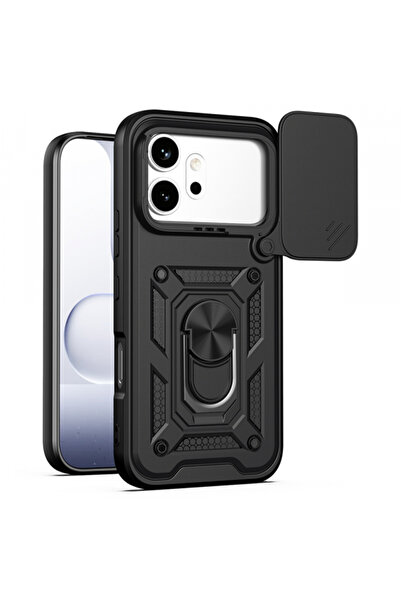 Techsuit Husa pentru Honor 600 Pro / 600, Techsuit, CamShield, Neagra