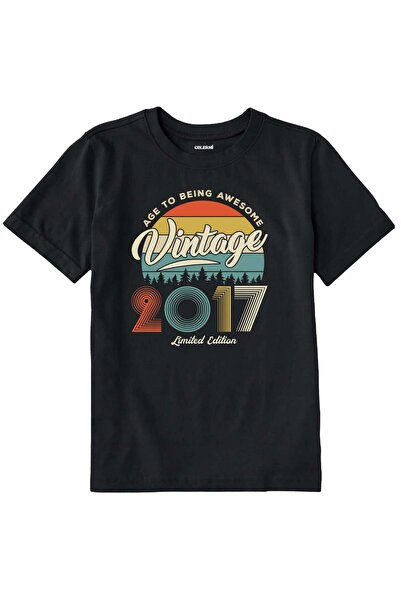 Colermi Vintage Kids' T-Shirt – 2017 Birth Year Design