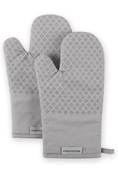 Kitchenaid Asteroid Oven Mitt Set, 17.7 cm W x 31.7 cm L, Grey, 2 Pieces