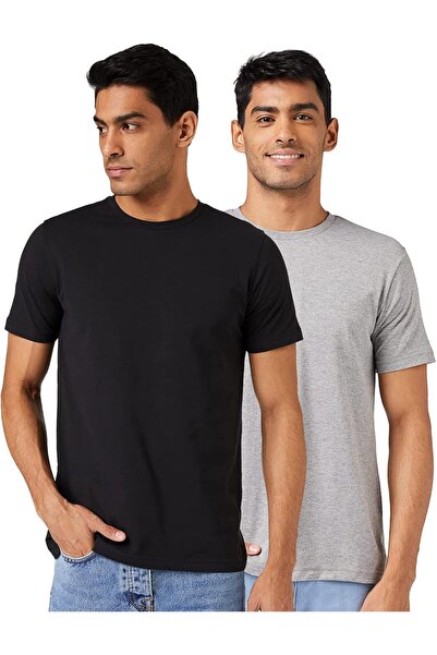 Symbol Men's Regular Fit T-Shirt from Brand - (PAG943, Light Grey Melange and...