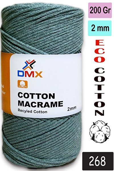 Diva İplik Dmx 2 Mm-Premium Cotton Cotton Macrame Rope-Cotton Chain Macrame B...