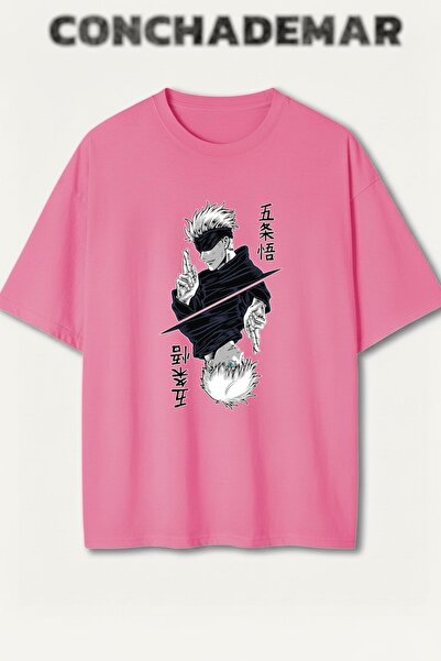 Vordevia Jujutsu Kaisen Printed Colorful Oversize T-Shirt Printed Premium Ove...