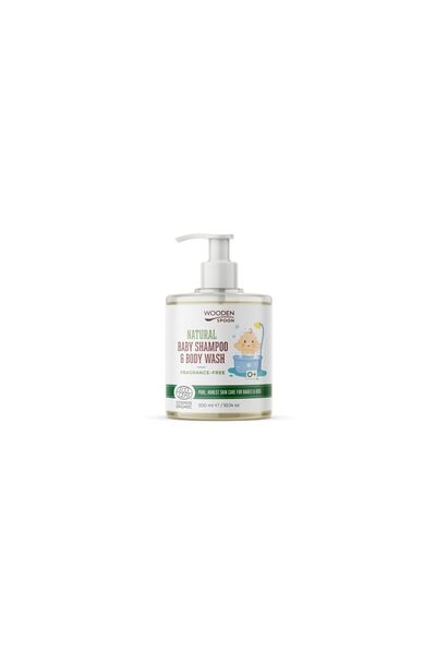 Wooden Spoon Șampon și gel de duș fără parfum pentru copii și bebeluși, organ...