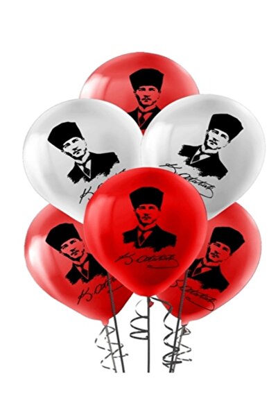 Gemar Kikajoy Ataturk Balloon Red-White 100Pcs