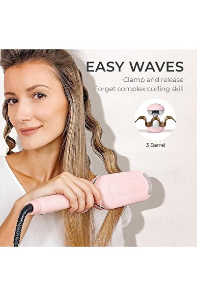ON Electronics Hair Waver Crimper - Hair Curler, Deep Waver Curling Iron, Ionic Curling Wand with Ceramic Tourmaline Barrel for Women