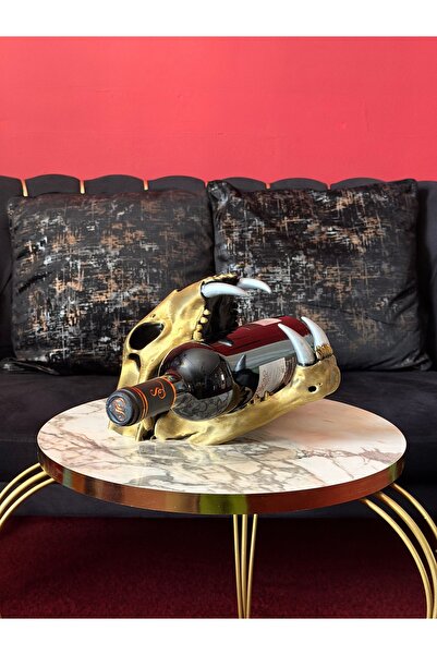 3dlink Gold tiger skull wine bottle holder – premium decoration