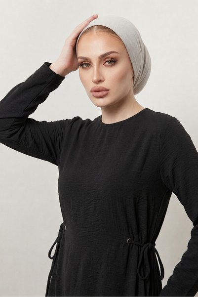 MODAEFA فستان أيروبين ماكسي بتفاصيل ربطات جانبية مزدوجة