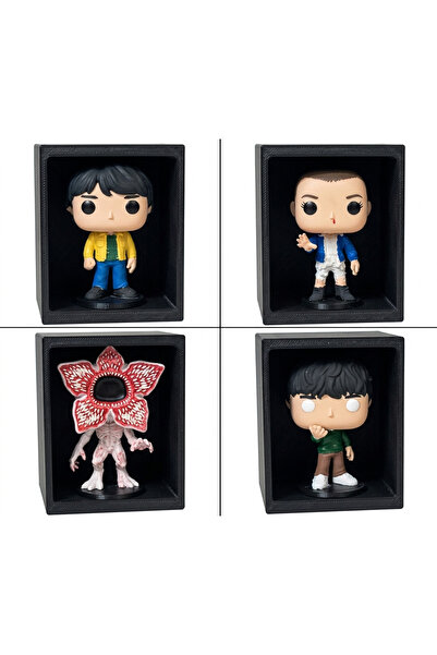 rabiskoile3d Stranger Things 4'lü Figür Seti Mini - Mike, Eleven, Will, Demog...
