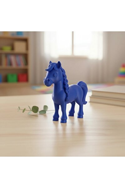 OEM Figurină Cal cu Coamă Împletită Decor Jucărie Mică Plastic 15 mm