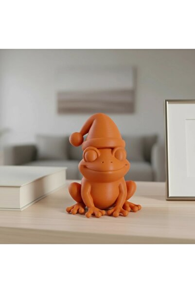 OEM Figurină Decorativă Broască cu Căciulă, 5 cm