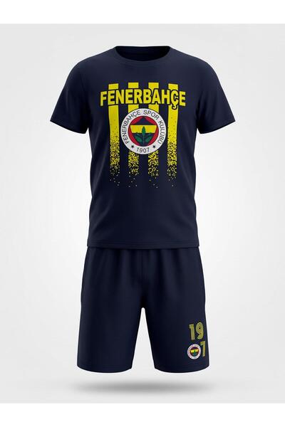 Fenerbahçe Civil Boys Fb Striped 3-13 Years Set - Navy Blue