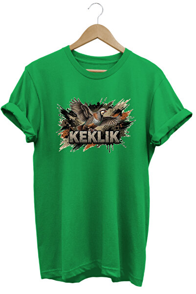 remonz Keklik Graphic Printed Crew Neck Cotton Hunter Nature T-Shirt